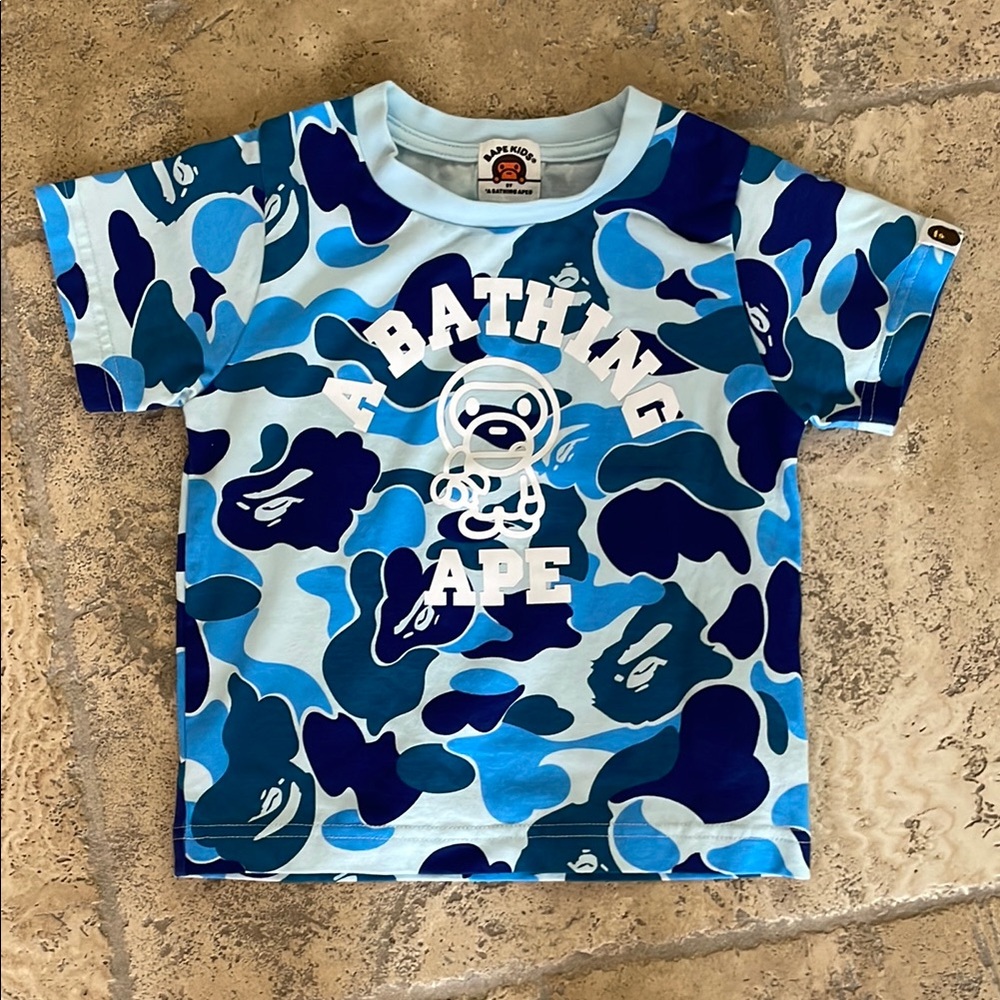 A Bathing Ape Blue Camo T-Shirt